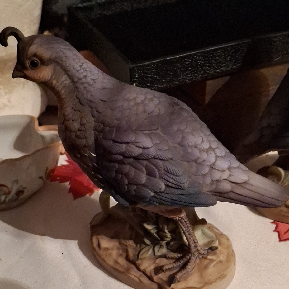 Andrea By Sadek Purple Quail Bird Figurine